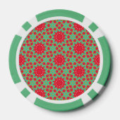 Weihnachtsferien-Charm-Muster Pokerchips (Rückseite)