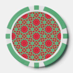 Weihnachtsferien-Charm-Muster Pokerchips