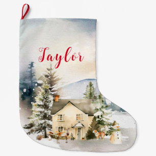 Weihnachtsferien Cottage Großer Weihnachtsstrumpf