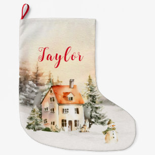 Weihnachtsferien Cottage Großer Weihnachtsstrumpf