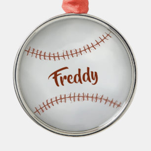 Weihnachtsferien Einfache Baseball-Sportler Ornament Aus Metall