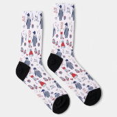 Weihnachtsferien-Elemente Pinguine Hüte Handschuhe Socken (Rechts)