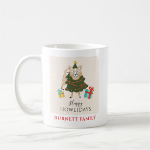 Weihnachtsferien Familientreffen Hund Howlidays Kaffeetasse