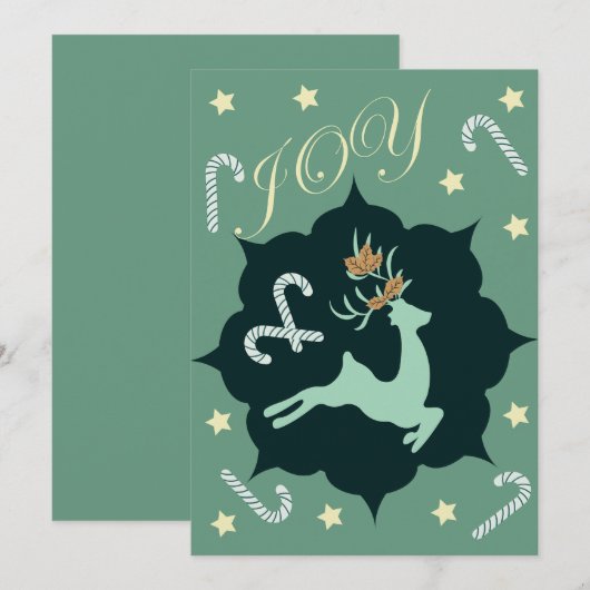 Weihnachtsferien Feiertagskarte (Vorne/Hinten)