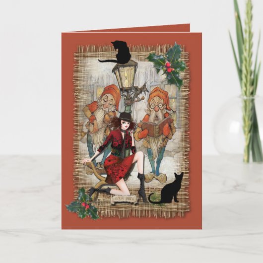 Weihnachtsferien Feiertagskarte (Vorderseite)