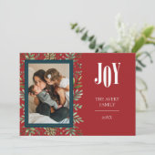 Weihnachtsferien-Fotokarte Feiertagskarte (Stehend Vorderseite)
