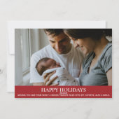 Weihnachtsferien-Fotokarte Feiertagskarte (Rückseite)