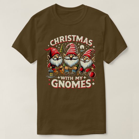 Weihnachtsferien Gnome perfekt Party T-Shirt (Design vorne)