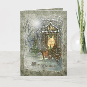 Weihnachtsferien - Grußkarte Feiertagskarte