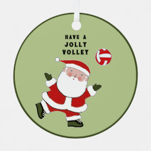 Weihnachtsferien im Volleyball Ornament Aus Metall