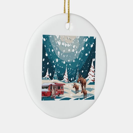 Weihnachtsferien Keramik Ornament (Rechts)