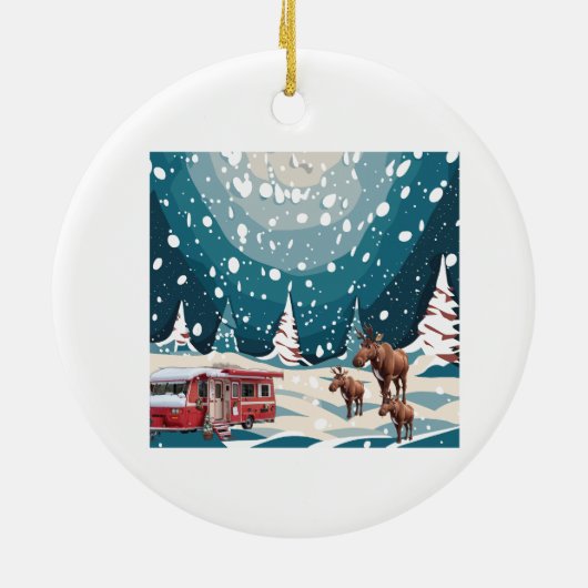 Weihnachtsferien Keramik Ornament (Hinten)