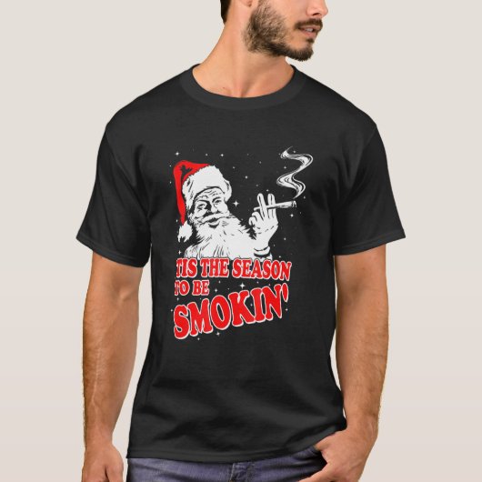 Weihnachtsferien mit dem Weihnachtsmann Rauchen We T-Shirt (Vorderseite)