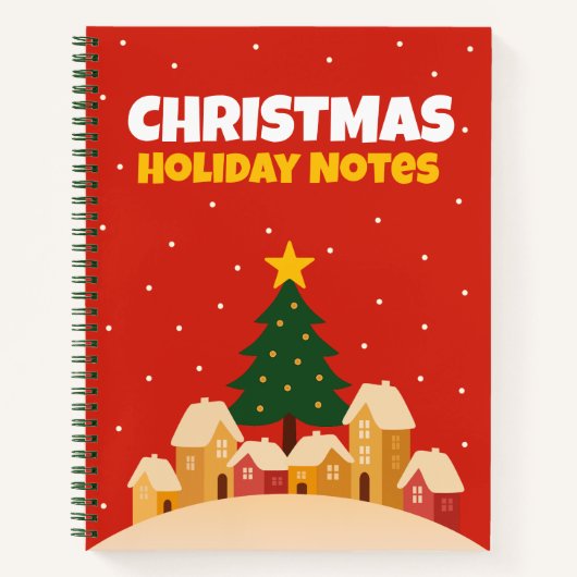 Weihnachtsferien Notizbuch – linierte Notizen (Vorderseite)
