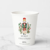 Weihnachtsferien Nussknacker Skript Festlich Pappbecher (Vorderseite)