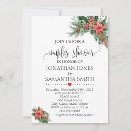 Weihnachtsferien Paare Dusche Polterabend Einladung