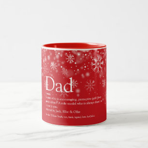 Weihnachtsferien Papa Vater Definition Spaß Zweifarbige Tasse