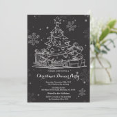 Weihnachtsferien-Party Einladung (Stehend Vorderseite)