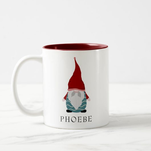 Weihnachtsferien Personalisiert Zweifarbige Tasse (Links)