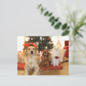 Weihnachtsferien Postkarte (Stehend Vorderseite)