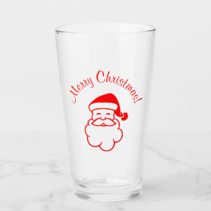 Weihnachtsferien Santa Roter Glasbecher Glas