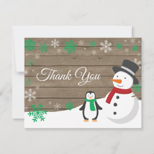 Weihnachtsferien-Schneeflocken-Dankeskarten Dankeskarte