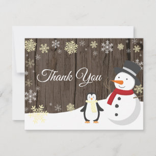 Weihnachtsferien-Schneeflocken-Dankeskarten Dankeskarte