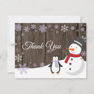 Weihnachtsferien-Schneefloeckchen-Dankeskarten Dankeskarte