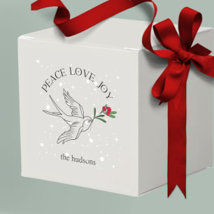 Weihnachtsferien-Schneevogel-Beeren-Geschenk-Verpa Geschenkschachtel