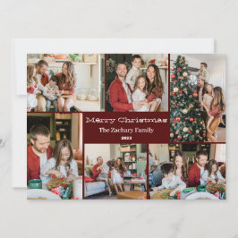 Weihnachtsferien Script Family Foto Collage Feiertagskarte