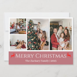 Weihnachtsferien Script Family Foto Collage Feiertagskarte