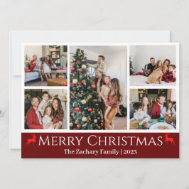 Weihnachtsferien Script Family Foto Collage Feiertagskarte