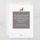 Weihnachtsferien Script Family Foto Collage Feiertagskarte (Rückseite)