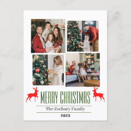 Weihnachtsferien Script Family Foto Collage Feiertagspostkarte