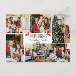 Weihnachtsferien Script Family Foto Collage Feiertagspostkarte