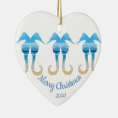 Weihnachtsferien-Seepferde nach Maß Keramikornament (Rechts)
