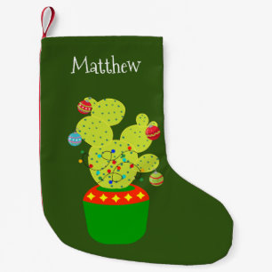 Weihnachtsferien Südwestlicher Cowboy Kaktus Kleiner Weihnachtsstrumpf