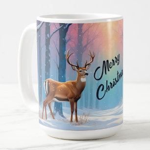 Weihnachtsferien-Tasse in einem Schneewald Kaffeetasse