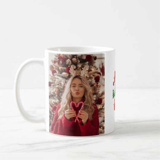 Weihnachtsferien, Tasse, personalisierte Umarmunge Kaffeetasse (Links)