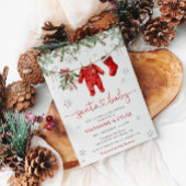 Weihnachtsferien Weihnachtsdusche Einladung