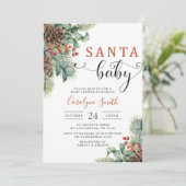 Weihnachtsferien Weihnachtsdusche Einladung (Stehend Vorderseite)