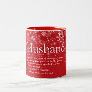 Weihnachtsferien Weltbester Ehemann Definition Zweifarbige Tasse