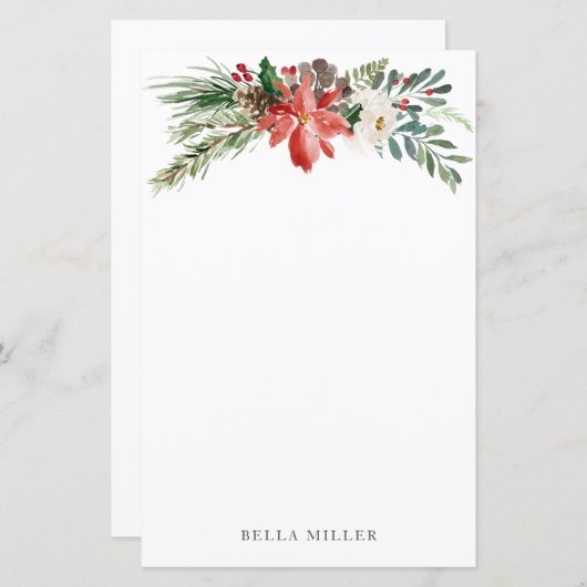 Weihnachtsferien Winter Blumenblätter (Vorne/Hinten)