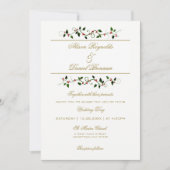 Weihnachtsferien Winter Hochzeit Einladung (Vorderseite)