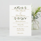 Weihnachtsferien Winter Hochzeit Einladung (Stehend Vorderseite)