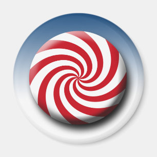 Weihnachtsferien Winter Peppermint Candy Magnet
