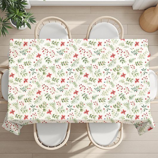 Weihnachtsferien Winterblumen – Küchendekor Tischdecke