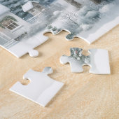 Weihnachtsferien-Winterhäuschen Puzzle (Seite)