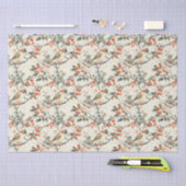 Weihnachtsferien Wintervögel Holly Vintag Seidenpapier (Handwerk)