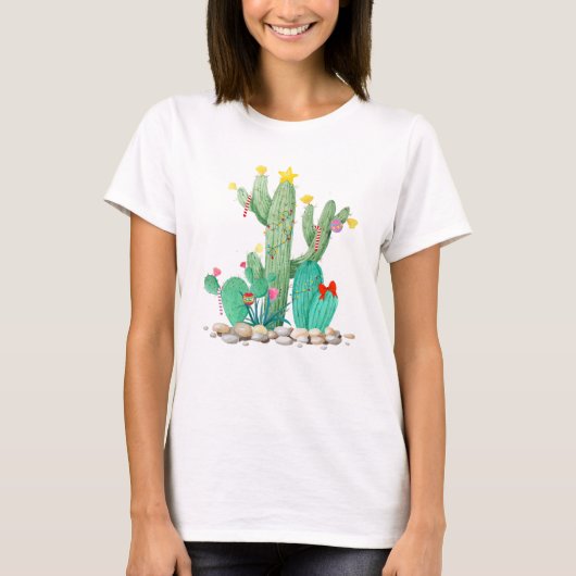 Weihnachtsferien Wüste Kakteen Cacti Südwesten T-Shirt (Vorderseite)